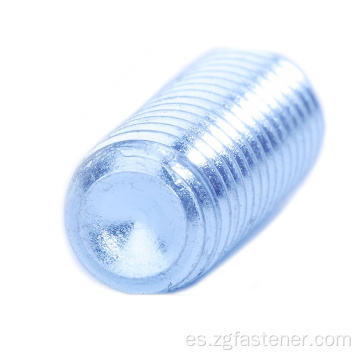 Tornillos de colocación de casquillo hexágono con punto de taza con zinc azul DIN916